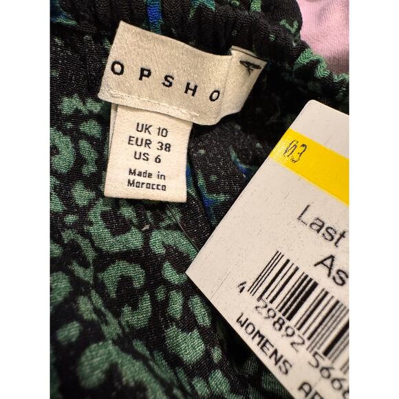 NEW TOPSHOP NORDSTROM ~ Tie Front Crop Top SZ 6 VISCOSE 100% - Picture 6 of 6